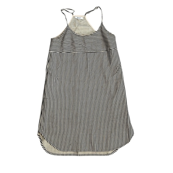 Madewell Dresses & Skirts - Madewell Spaghetti Strap Racerback Black/White Stripe Dress Sz 0